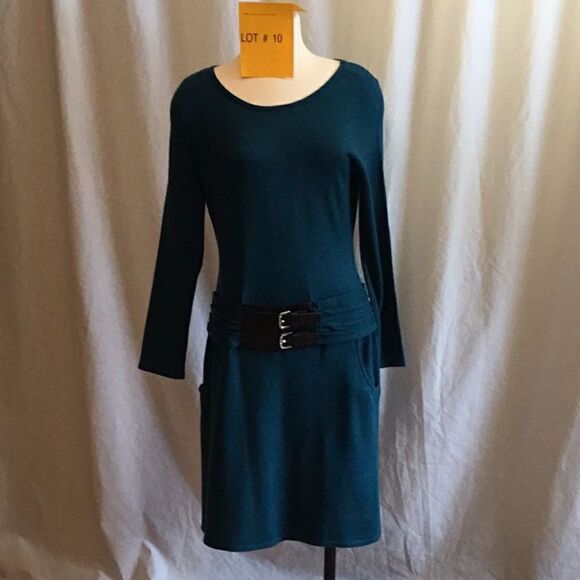 Long sleeve sweater dress by ANNA in medium green - Picture 2 of 8